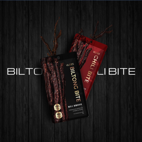 빌통바이트 & 칠리바이트 30g 1개 블리스 VLEES 프리미엄 소고기 육포 남아공 수제 안주 육포 Biltong Bite Chili Bite