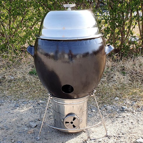 2023년 가성비 최고 항아리바베큐 - 항아리 바베큐 그릴 훈제 삼겹살 구이 훈연기/훈제기 캠핑용(프리미엄 중형), 1개