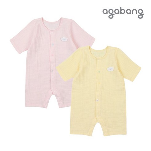 아가방 모모거즈7부우주복 PINK YELLOW 01Q317516