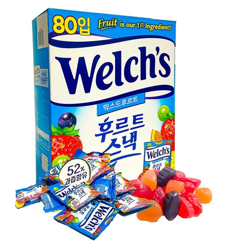 웰치스 믹스드 후르트스낵 젤리, 2kg, 1개