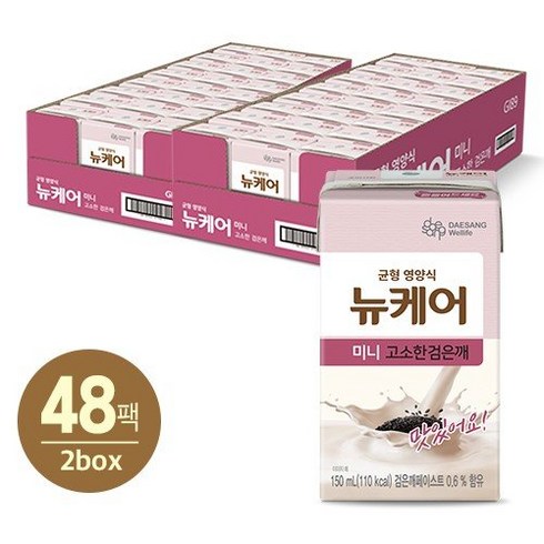 [본사] 뉴케어 미니 고소한 검은깨 (150mlx24팩) 2박스, 48개, 150ml, 상세 설명 참조