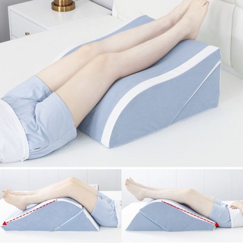 누워서 잠자리 매트리스 크랙 다리 들어올리기 예쁜 다리 쿠션 임산부 정맥 보호대 베개 패드 메모리폼, 다용도 접이식 양방향 레그 베개