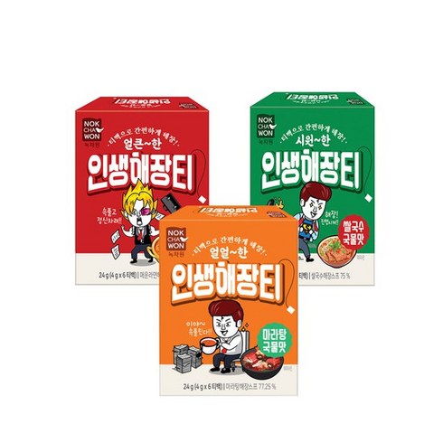 인생해장티 라면/마라탕/쌀국수국물맛 3종 (4g x 6티백), 없음, 1개