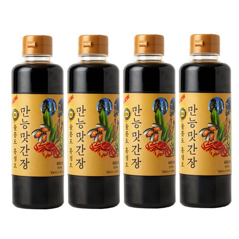 울릉도 홍성호 만능 맛간장 소스 4통 뉴골드 만능간장, 490g, 4개