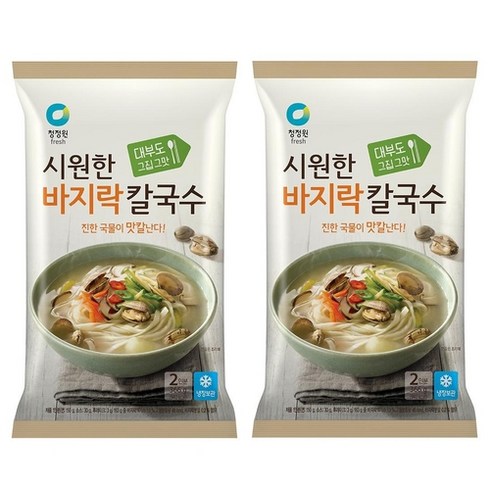 (냉장) 청정원 시원한 바지락 칼국수 366g 6개