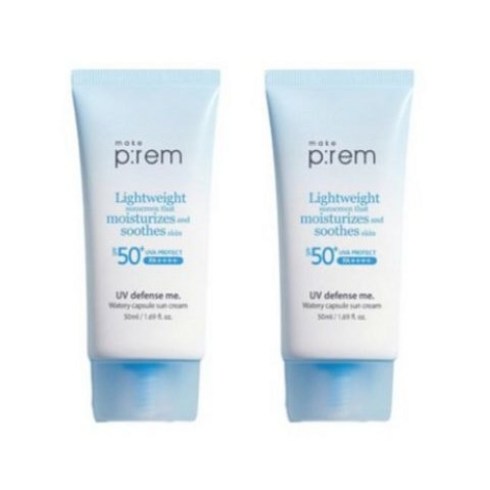 [1+1] 메이크프렘 유브이 디펜스 미 워터리캡슐선크림 40ml 기획세트, 1+1(총2개)