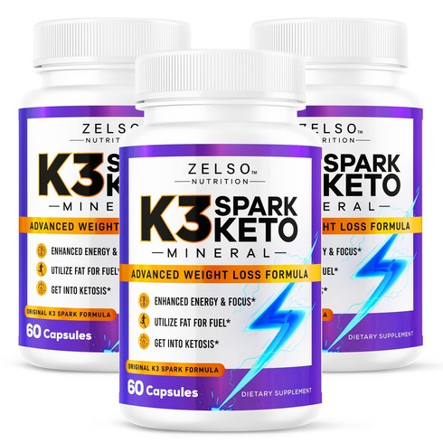 K3 Spark Mineral - 젤소 뉴트리션 K3 스파크 미네랄 캡슐 K3 Spark Mineral Pills 60정, 3개, 3개, 60캡슐