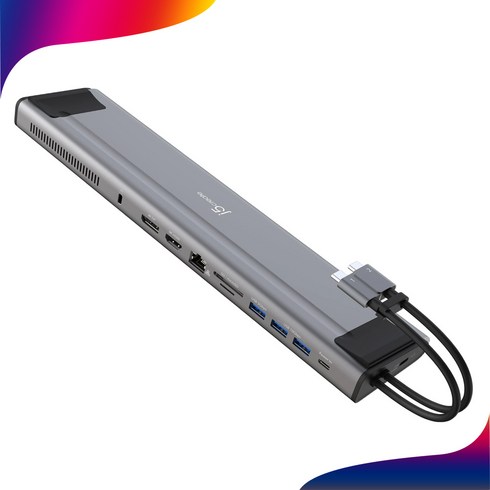 넥스트유 J5create JCD552 USB-C Gen2 12 in 1 멀티포트 도킹스테이션 맥북