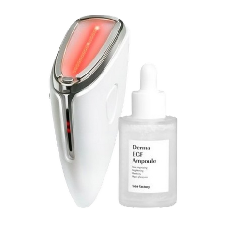 페이스팩토리 LED 피부관리기 괄사마사저 셀라이너 + 더마앰플 세트, FF-11, 혼합색상