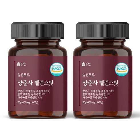 농촌푸드 양춘사 추출물 바나바잎 밸런스핏, 2개, 60정