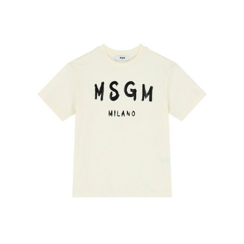 MSGM 24SS 키즈 여성 로고티셔츠 아이보리 S4MSJUTH012 013