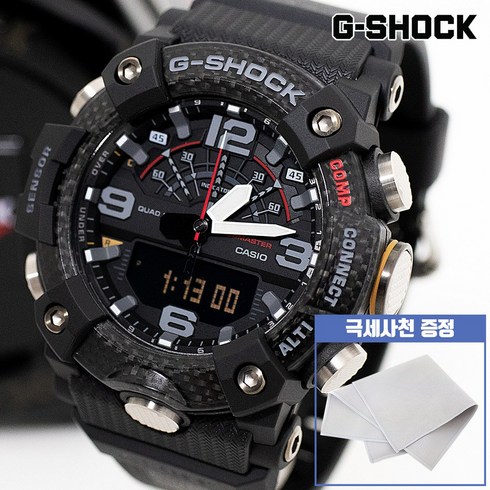 지샥 [G-SHOCK]GG-B100-1ADR GG-B100-1A 신형 머드마스터 블랙 블루투스 카본 고도 기압 방향 측정 가능 전자 시계 백화점 AS 사은품 증정