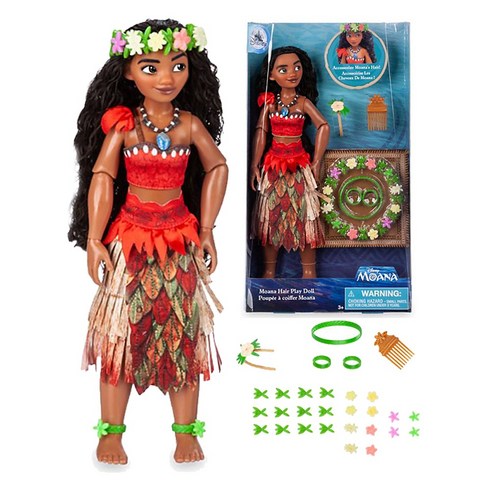 체리라인 디즈니스토어 모아나 클래식돌 헤어액세서리세트 인형