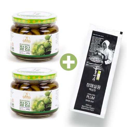 홍쌍리 매실장아찌 매실절임 430g x 2개 + 30ml 매실청파우치 증정, 240g