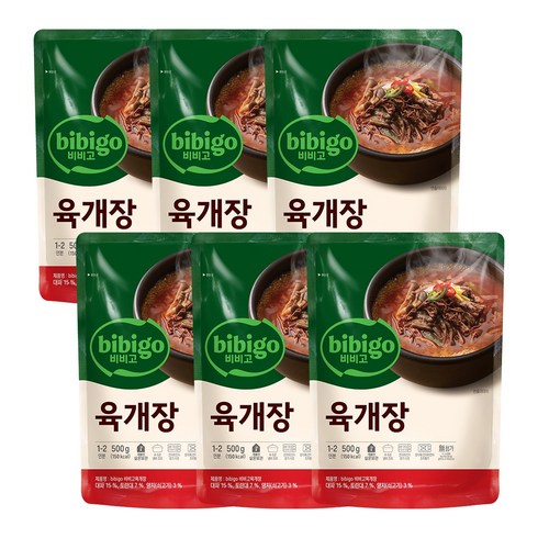 비비고 육개장, 500g, 6개