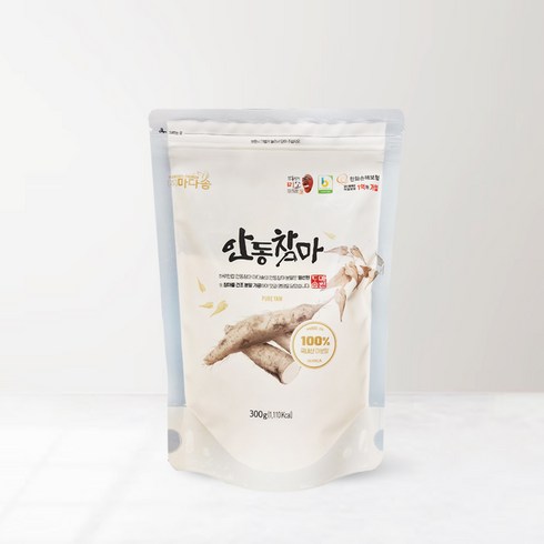 [마다솜] 안동참마 100%분말 지퍼백형, 300g, 3개