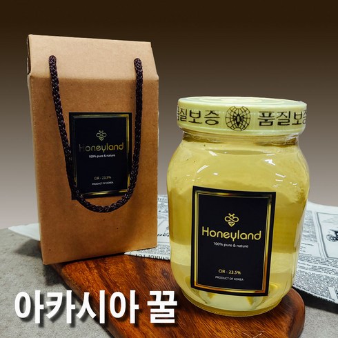 허니원 아카시아꿀 500g5 - 허니랜드 지리산 아카시아꿀, 2.4kg, 1개