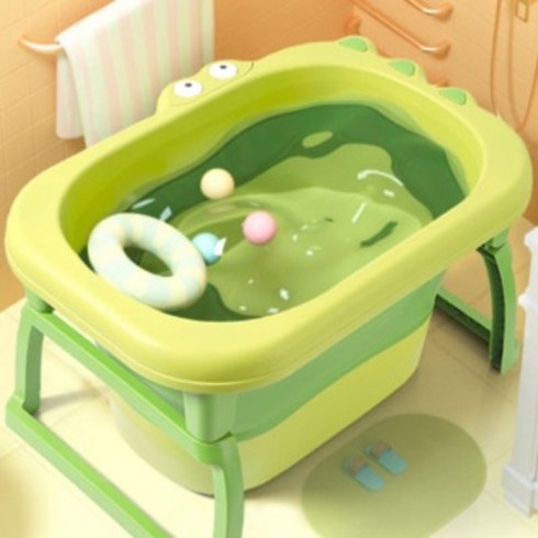 유베코 접이식 이동 아기 대형 휴대용 욕조, 그린
