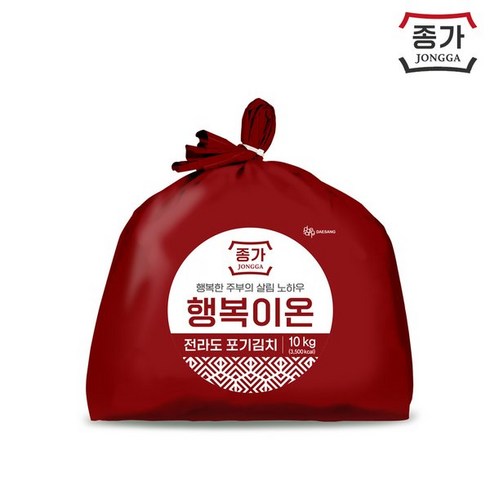 종가집전라도포기김치10kg - 종가집 행복이온 전라도 포기김치, 10kg, 1개