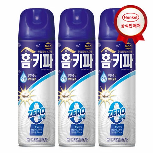 2023년 가성비 최고 에프킬라 - 홈키파 대한적십자사 제로 에어졸 3p, 1세트, 1500ml