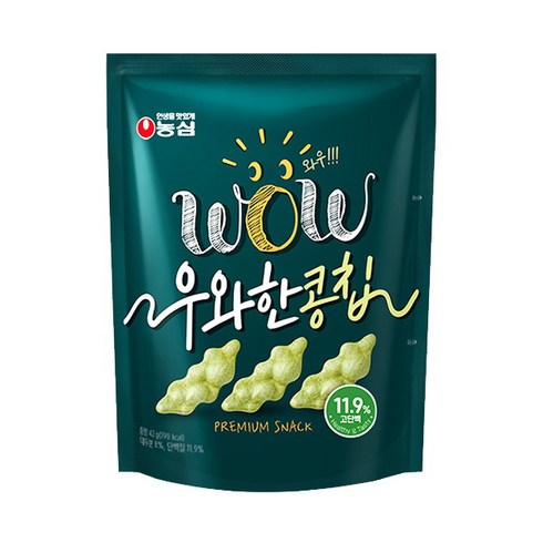 농심 우와한 콩칩, 42g, 12개