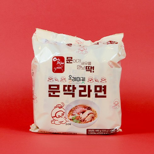 제주 문딱라면 봉지4개입 멀티팩, 1개