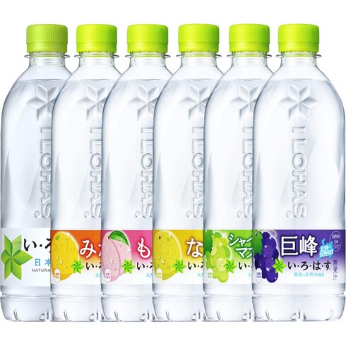 코카콜라 이로하스 천연수 540ML 6종 4개 총 24개 다양한 모듬 모음 오렌지 복숭아 샤인머스켓 포도
