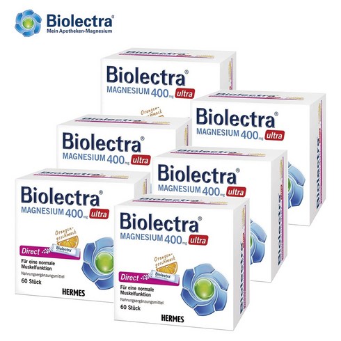 Biolectra 바이오렉트라 마그네슘 400mg ultra Direct 독일직배송, 78g, 6개