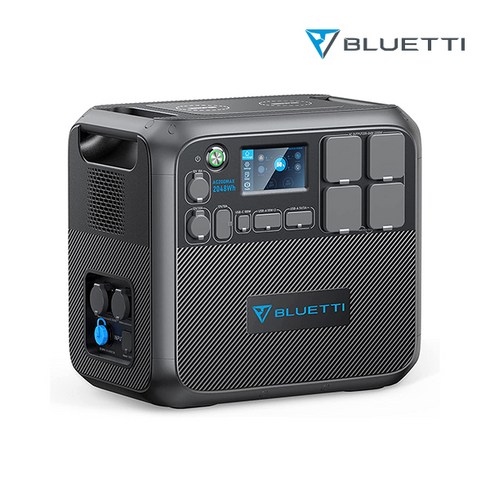 BLUETTI 블루에티 AC200MAX 2200W 2048Wh파워뱅크 초대용량 확장형 보조 배터리 캠핑용 앱 컨트롤 모니터 가능