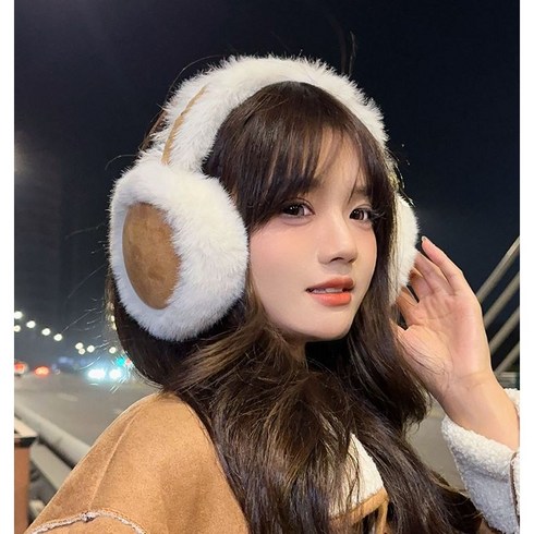 럭스미 겨울 방한 털 귀마개 접이식