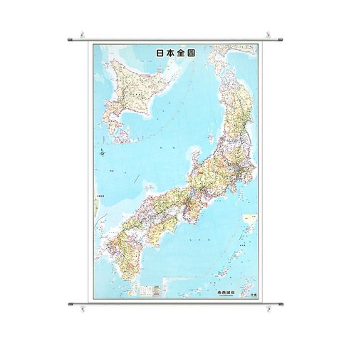 중국 일본 지도 중형 코팅족자형 전도 / 1m 53cm X 1m 10cm (가로 X 세로) / 대형 인테리어, 2번_일본지도 중형 코팅족자형