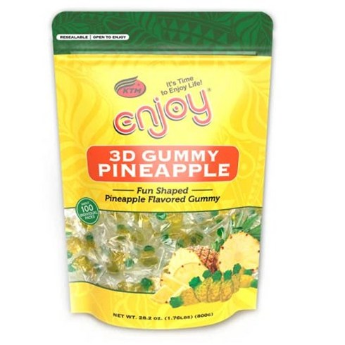 1.76 Pound (Pack of 1) 3D Gummy Pineapple Large 28.2 ounce bag, 1개