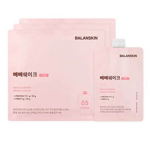 빼빼쉐이크 - 밸런스킨 빼빼쉐이크 (곡물맛) 단백질 식사대용 다이어트 쉐이크, 250g, 3개