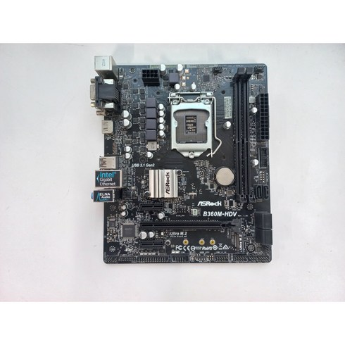 ASRock B360M-HDV(1151V2소켓 8~9세대)M.2지원 B360