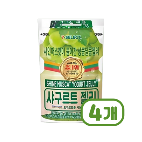 세븐일레븐 샤구르트젤리 디저트간식 56g x 4개, 단품