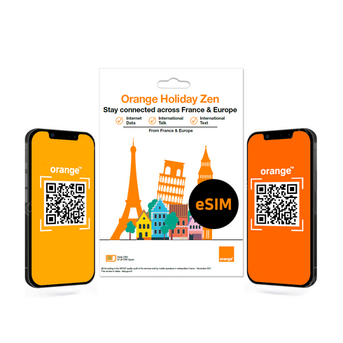 유럽esim - 유럽 50개국 통합 eSIM 오렌지 이심, 12GB, 14일