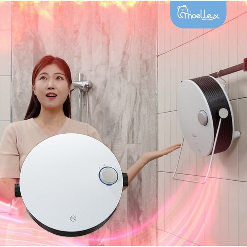 2024년 가성비 최고 모엘로 멀티 3초 난방기 욕실 히터  - 모엘로 멀티 3초 난방 히터 벽걸이 욕실 난방기 화장실 온풍기 가정용 전기 미니 온풍기, 02.모엘로 난방히터 1+1세트
