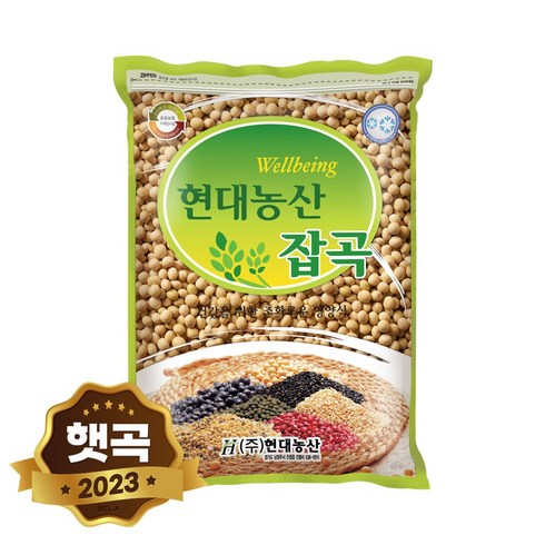 현대농산 국산 백태 2kg 메주콩 두유콩 콩국수용, 1개