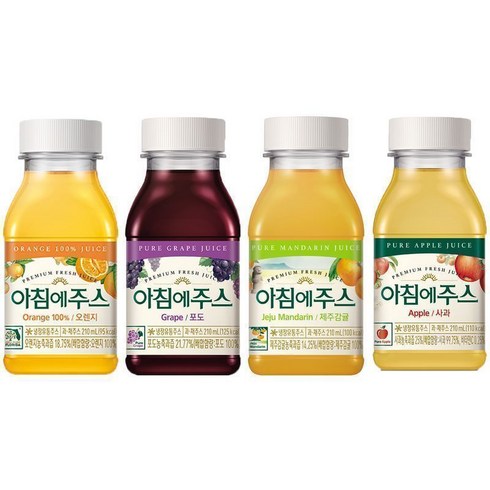 서울우유 아침에주스 오렌지 210ml 24개