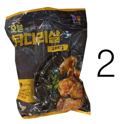 목우촌 오븐구이 반마리 치킨 14팩 - 목우촌 오븐 닭다리살 오리지널 아이스포장무료, 600g, 2개