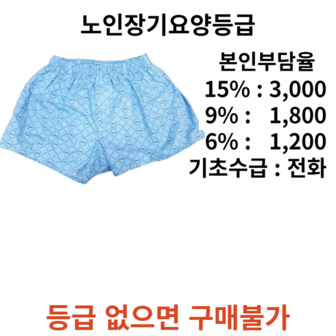 뛰어난 흡수력 소취기능 NVT-02 남자 요실금팬티 복지용구