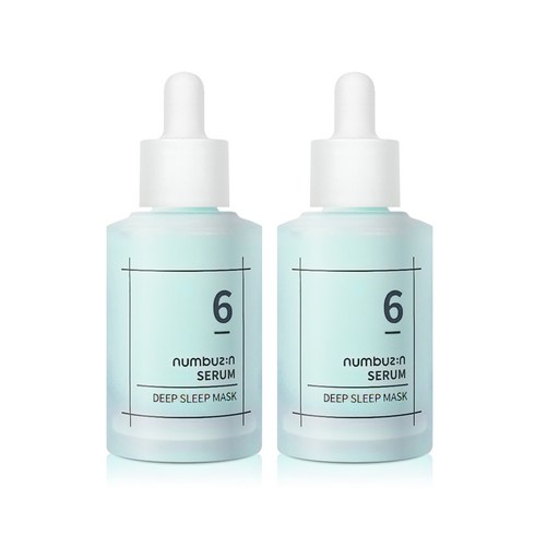 [넘버즈인] 6번 푹잠 마스크팩 세럼 50ml NUMBUZIN 06 SERUM DEEP SLEEP MASK 피부천연보습 피부밸런스 아이슬란드빙하수 5중히알루론산 수분광채, 2개
