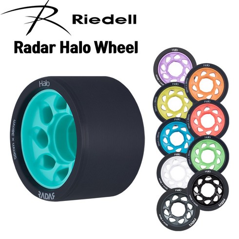 Riedell Radar Halo Wheel (리델 레이더 헤일로 휠 라이델 레이다 할로 롤러스케이트 바퀴 59mm x 38mm 84A 86A 88A 91A 93A 95A 97A), 86A - Orange (4개)