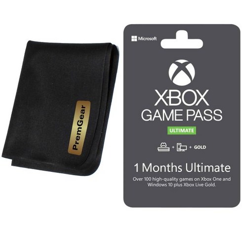 Microsoft Xbox 게임 패스 Ultimate 1개월 멤버십 카드에 인쇄된 코드 PremGear 청소포