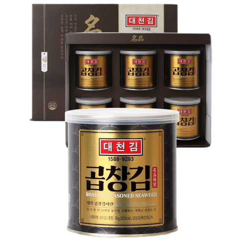 대천곱창김캔 - 대천김 곱창김 캔김 30g, 6개