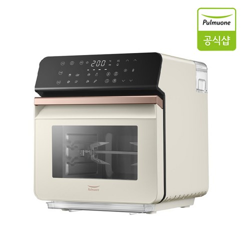 풀무원건강생활 스팀쿡 에어프라이어 로티세리 10.5L, 크림베이지&로즈골드(PSA-C1000R)