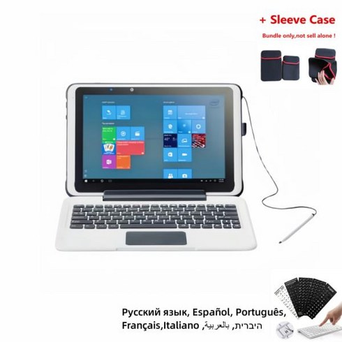 윈도우10pro - 10.1 인치 노트북 윈도우 10 프로 인텔 아톰 Z8350 2GB RAM 64GB ROM 태블릿 800x1280 IPS 해상도 사, 한개옵션2, 02 2G 64G, 05 Add Sleeve Case