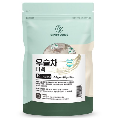 국산 우슬 차 삼각 매쉬 티백 식약처 HACCP 인증, 50티백, 1개