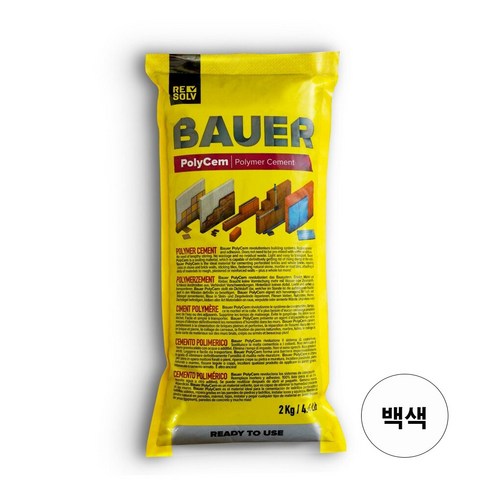 bauer - 원씰 바우어 폴리머 시멘트 2Kg (바로 사용하는 접착시멘트) [WE3CD7C], 1개