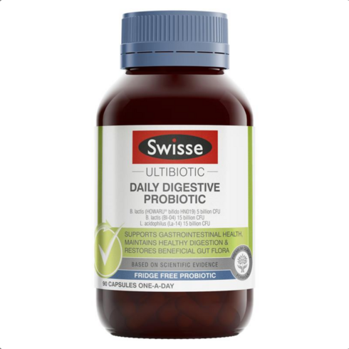 스위스 Ultibiotic Daily Digestive 프로바이오틱 90 Capsules, 1, 1개, 90개